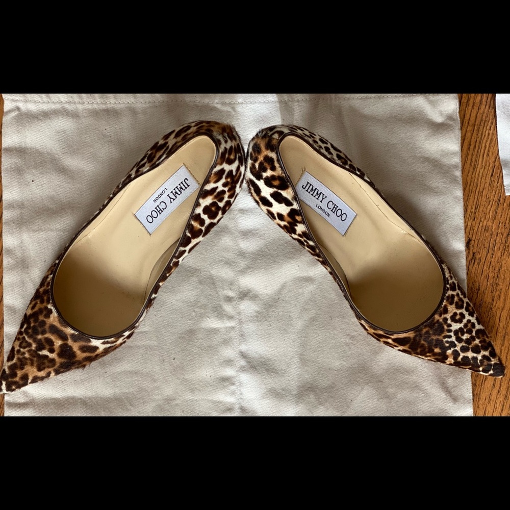 Jimmy Choo Leopard Print Love Pumps - Picture 5 of 6